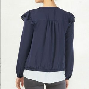 NWT Women's LC Lauren Conrad Ruffle Bomber Jacket